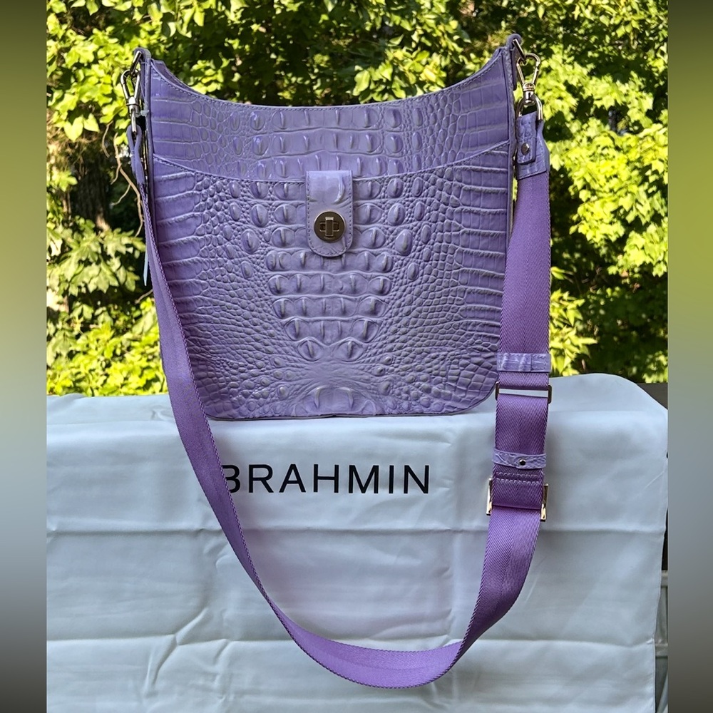 Brahmin Leia Gentle Lavender Crossbody / shoulder bag